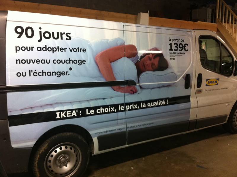 Marquage publicitaire de camionnette de livraison Toulouse