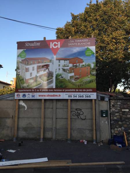 Réalisation de panneaux publicitaire pour promoteurs immobiliers à Toulouse